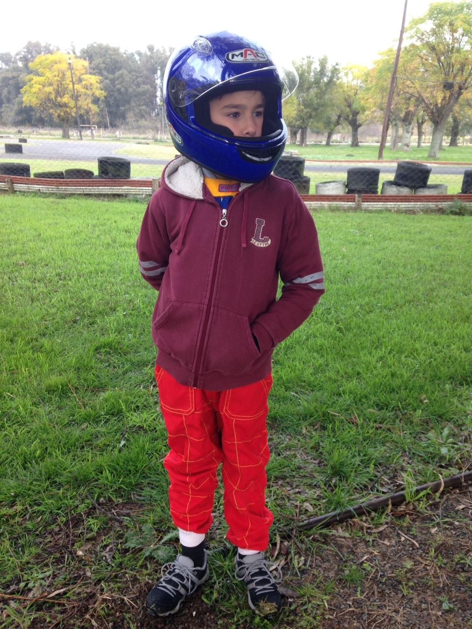 Santiago Baztarrica as a young karting driver