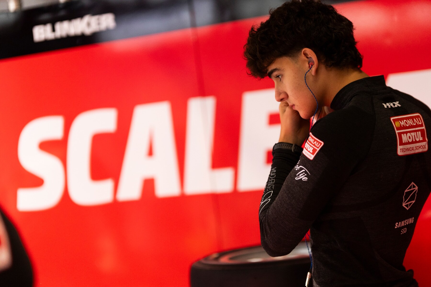 Santiago Baztarrica focused in the Formula paddock